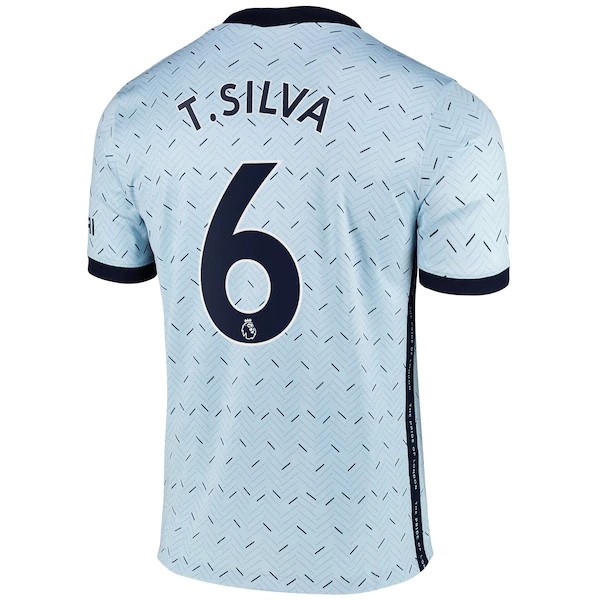 Maillot Football Chelsea NO.6 T. Silva Exterieur 2020-21 Bleu